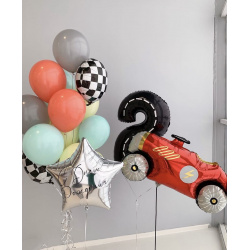 Открытка «Санта в тачке»