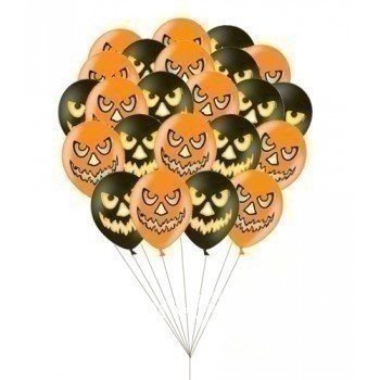 Черные и оранжевые воздушные шары для Хэллоуин