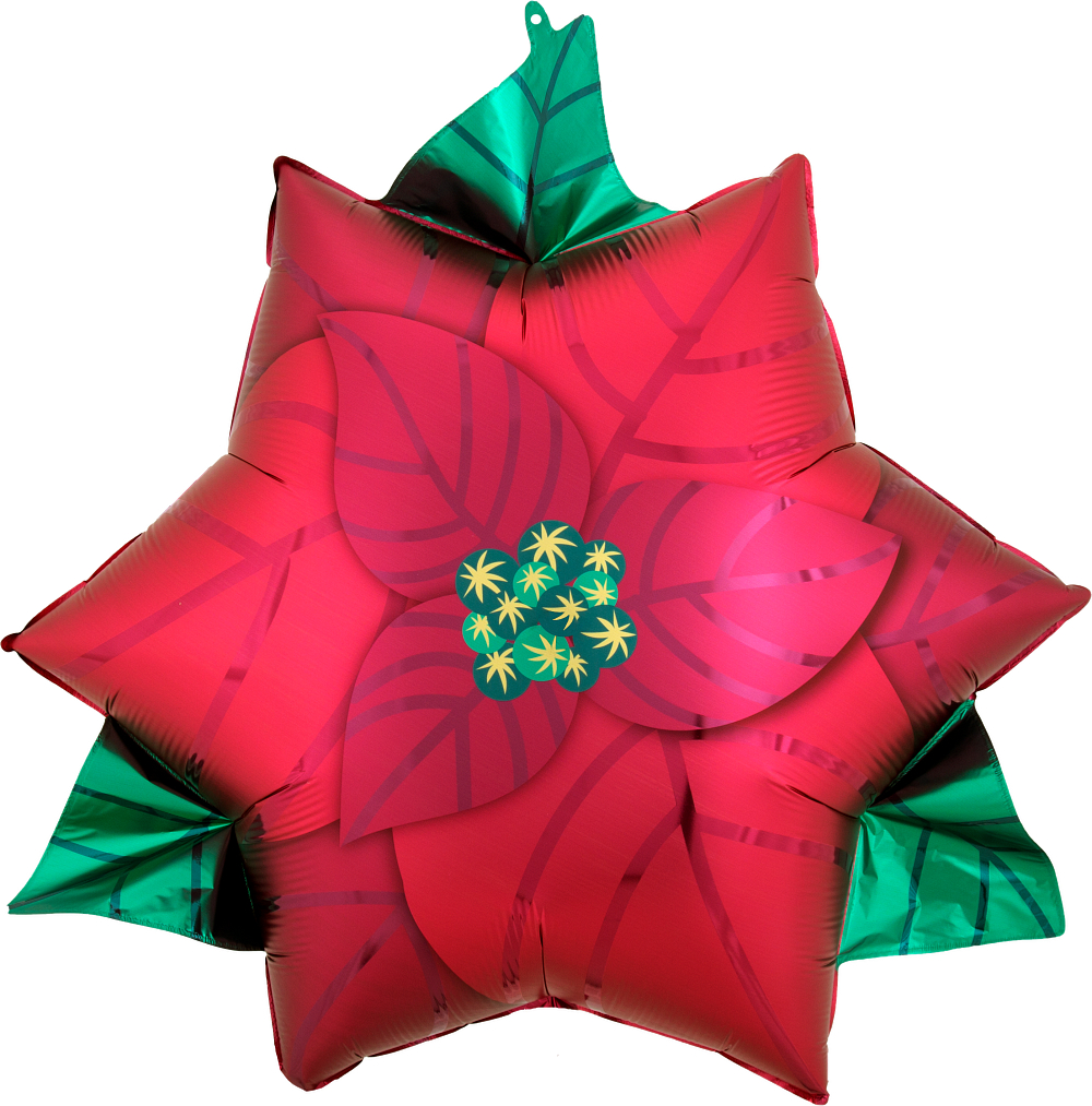 Шар фигура Пуансеттия рождественный цветок