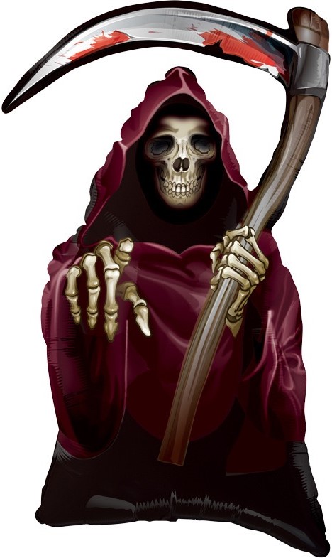 Шар фигура Смерть с косой на Хэллоуин