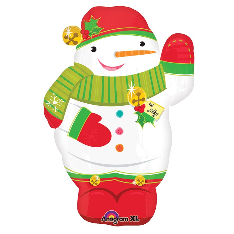 Шар-фигура Снеговик с шарфом
