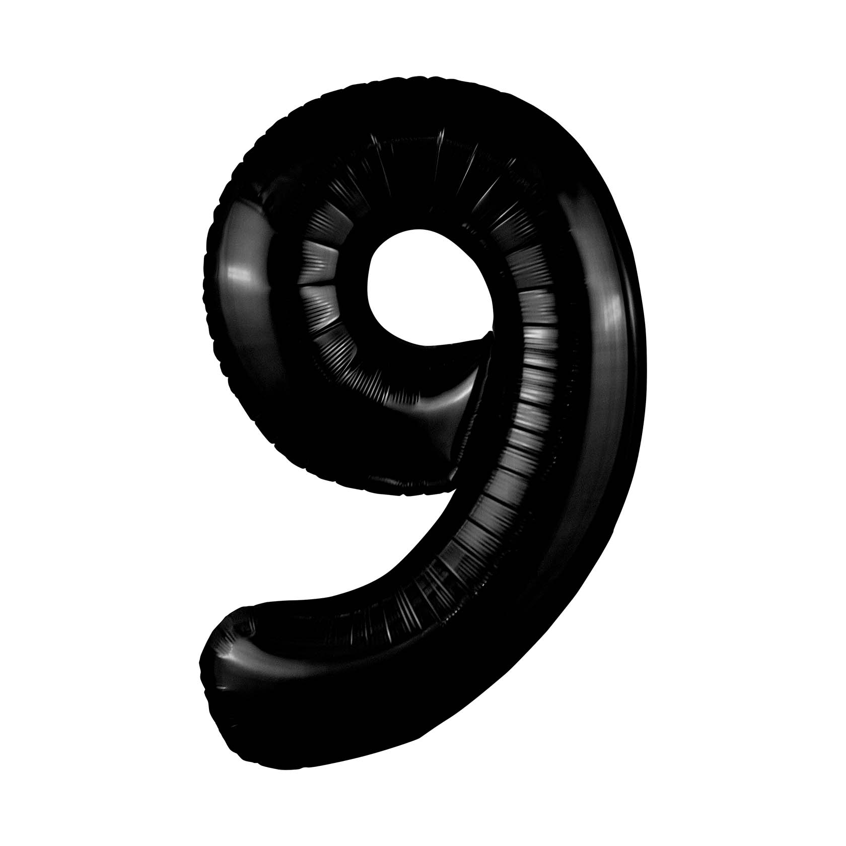 Шар фигура цифра 9 черный