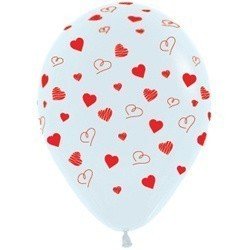 Облако шаров Сердечки 100 шт
