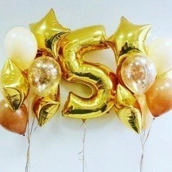 Готовое решение с днем рождения Карамельно-золотой