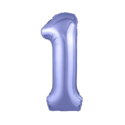 Шар фигура цифра 1 Пастельный фиолетовый