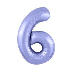 Шар фигура цифра 6 Пастельный фиолетовый