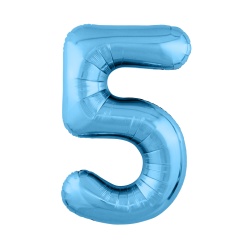 Шар фигура цифра 5 Холодный голубой