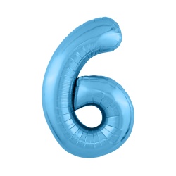 Шар фигура цифра 6 Холодный голубой