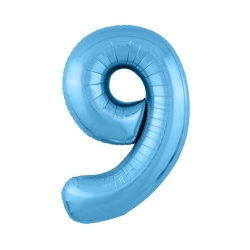 Шар фигура цифра 9 Холодный голубой