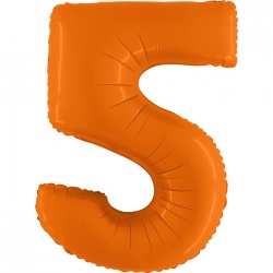 Шар фигура цифра 5 Оранжевая