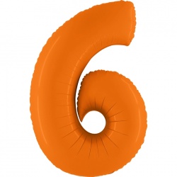 Шар фигура цифра 6 Оранжевая