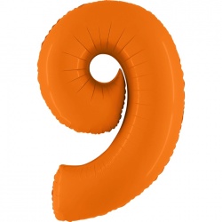 Шар фигура цифра 9 Оранжевая