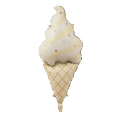 Шар Фигура Мороженое Вафельный рожок матовый